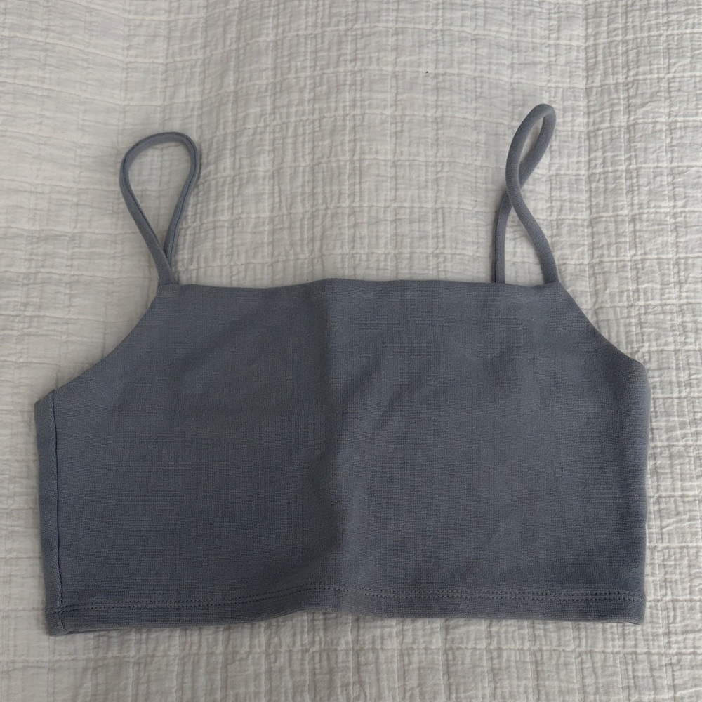 Oak + Fort Gray Cropped Tank Top